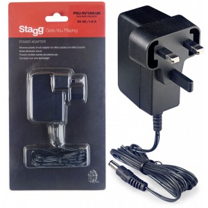 Stagg PSU-9V1AR Power Adapter, 9-Volt 1 Amp